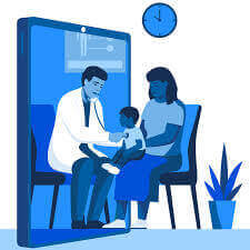 Diagram showing the scope of telehealth services.